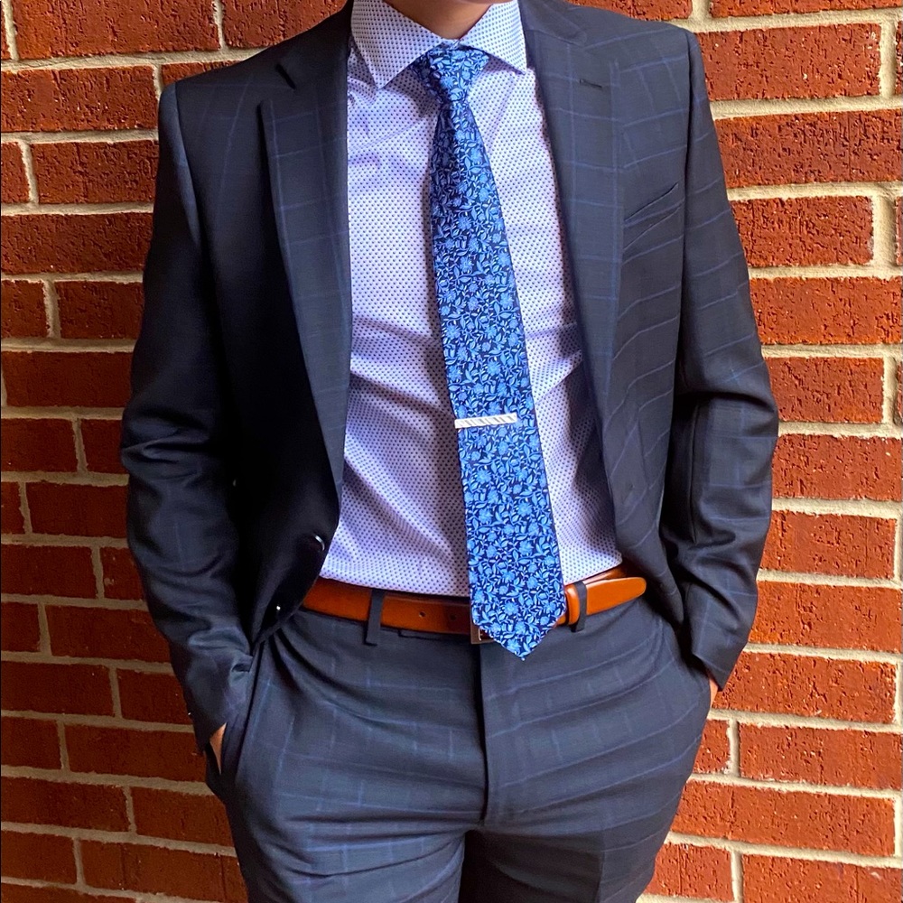 Slim fit Calvin Klein Suit, Michael Kors shirt and tie